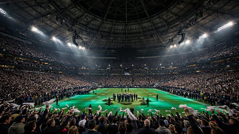 The Caesars Superdome packed for the Saints' Domecoming 20th anniversary celebration