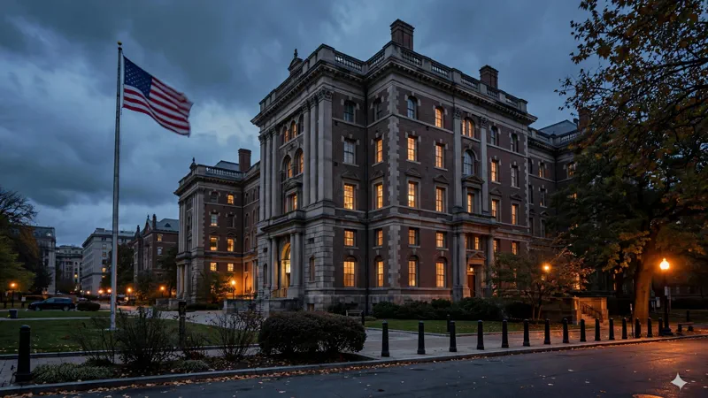 Department of Homeland Security headquarters in Washington DC at dusk