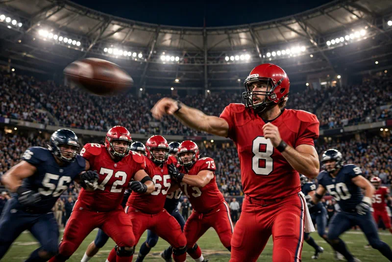 Michael Penix Jr. releases a pass during the Falcons' Monday Night Football win over the Saints