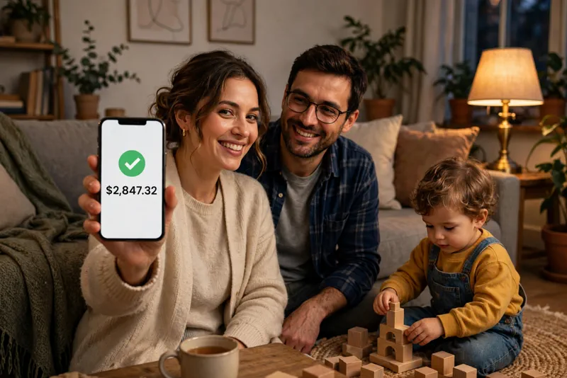 Parent claiming a child's Trump Account on a smartphone banking app