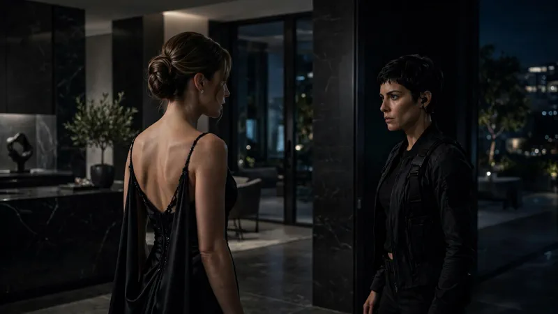 A tense nighttime confrontation between two women inside a dark villa, the Aaliyah Amrohi reveal in the Lioness finale
