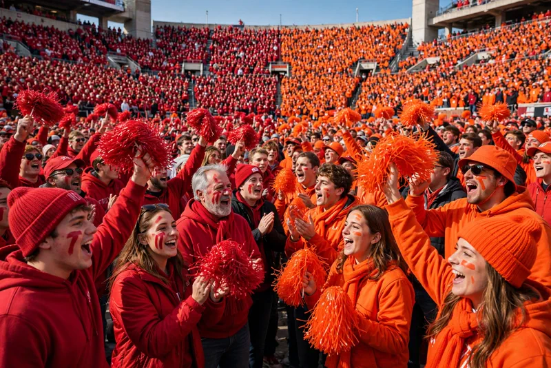 Neyland Stadium stands packed with fans in crimson red and orange for the Third Saturday in October