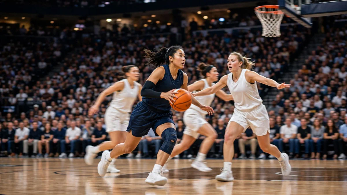 Golden State Valkyries player drives to the hoop during Game 1 of the 2026 WNBA Finals against the Atlanta Dream at Chase Center