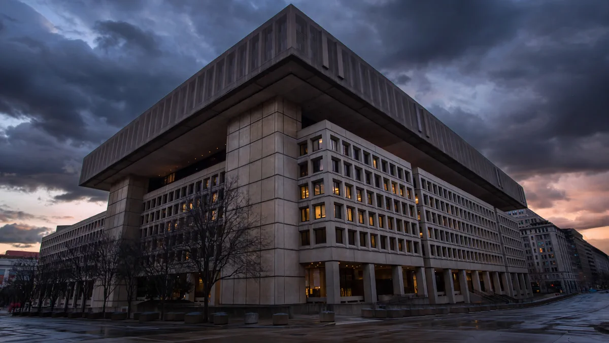 FBI headquarters in Washington DC at dusk